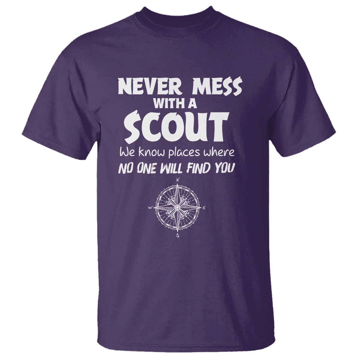 Funny Scout T Shirt Never Mess With A Scout Compass