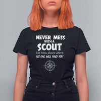 Funny Scout T Shirt For Women Never Mess With A Scout Compass