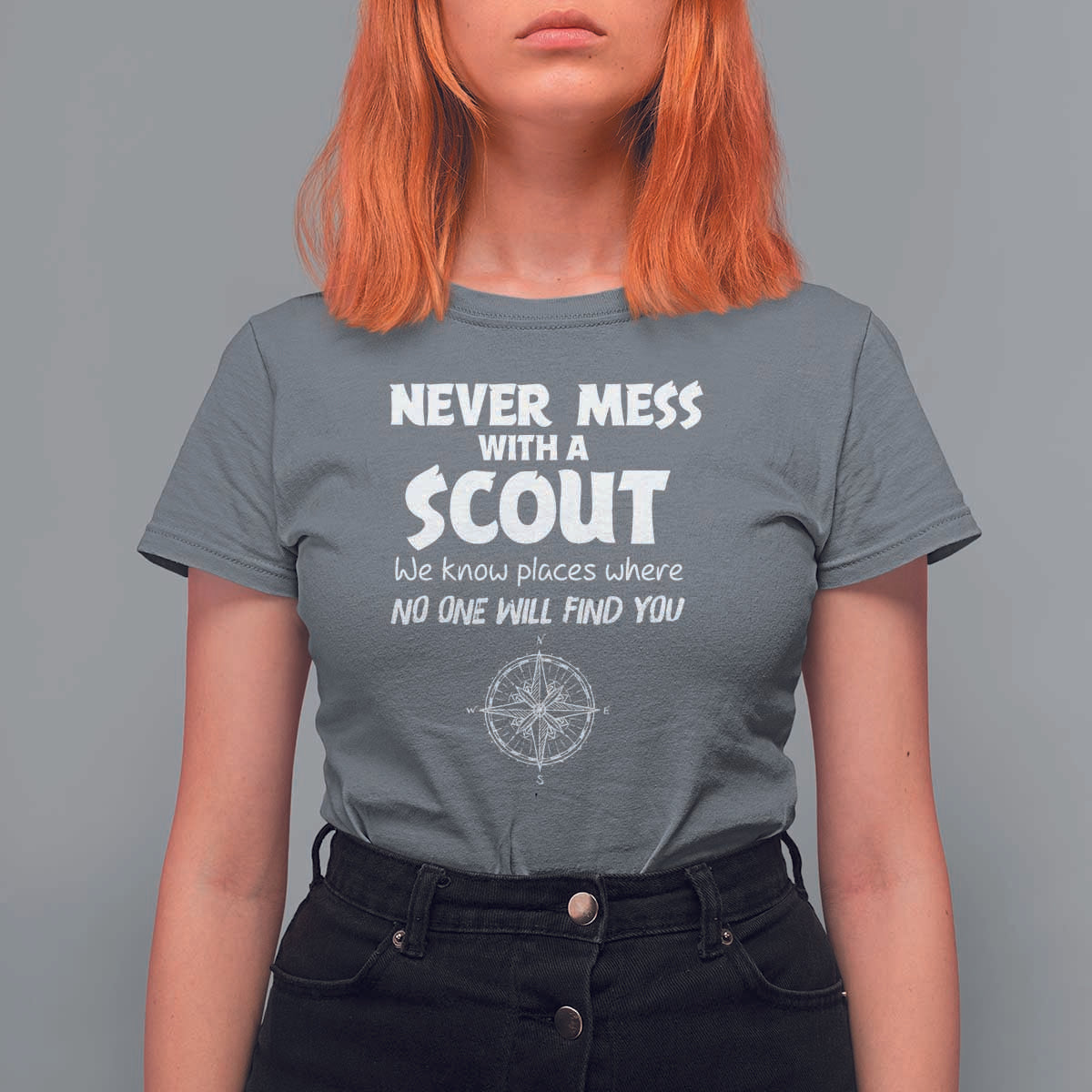 Funny Scout T Shirt For Women Never Mess With A Scout Compass