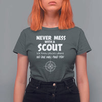 Funny Scout T Shirt For Women Never Mess With A Scout Compass