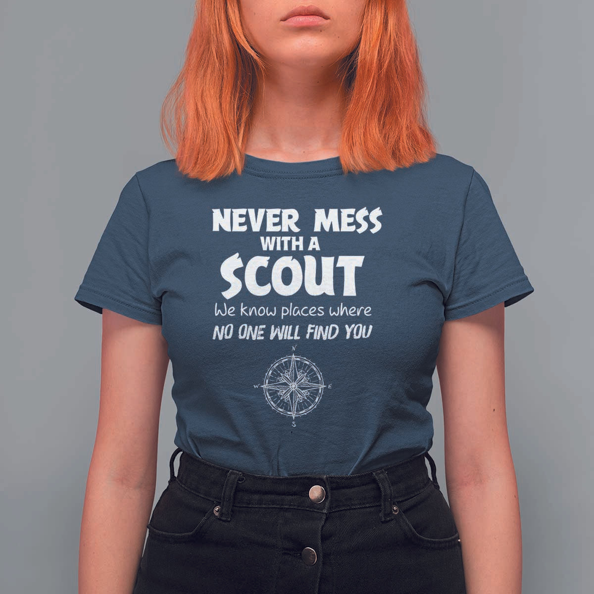 Funny Scout T Shirt For Women Never Mess With A Scout Compass