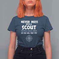 Funny Scout T Shirt For Women Never Mess With A Scout Compass