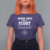 Funny Scout T Shirt For Women Never Mess With A Scout Compass