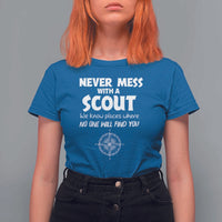 Funny Scout T Shirt For Women Never Mess With A Scout Compass
