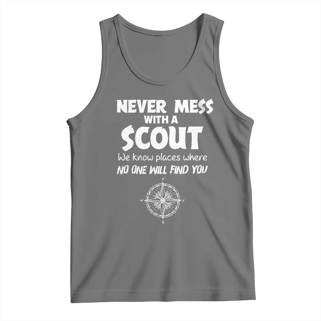 Funny Scout Tank Top Never Mess With A Scout Compass