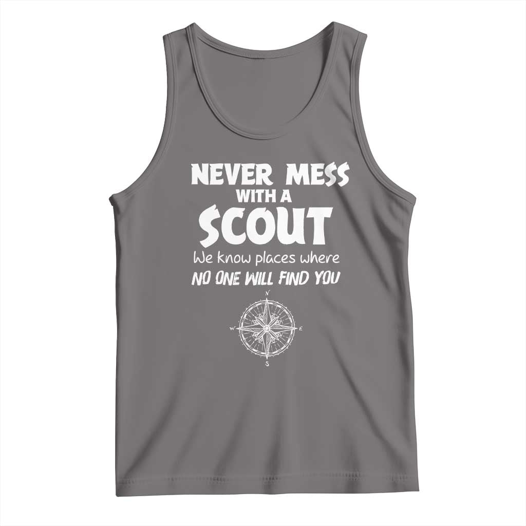 Funny Scout Tank Top Never Mess With A Scout Compass