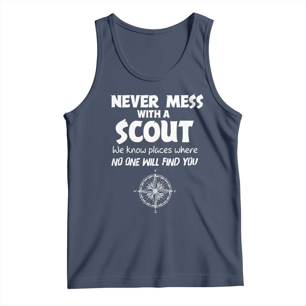 Funny Scout Tank Top Never Mess With A Scout Compass