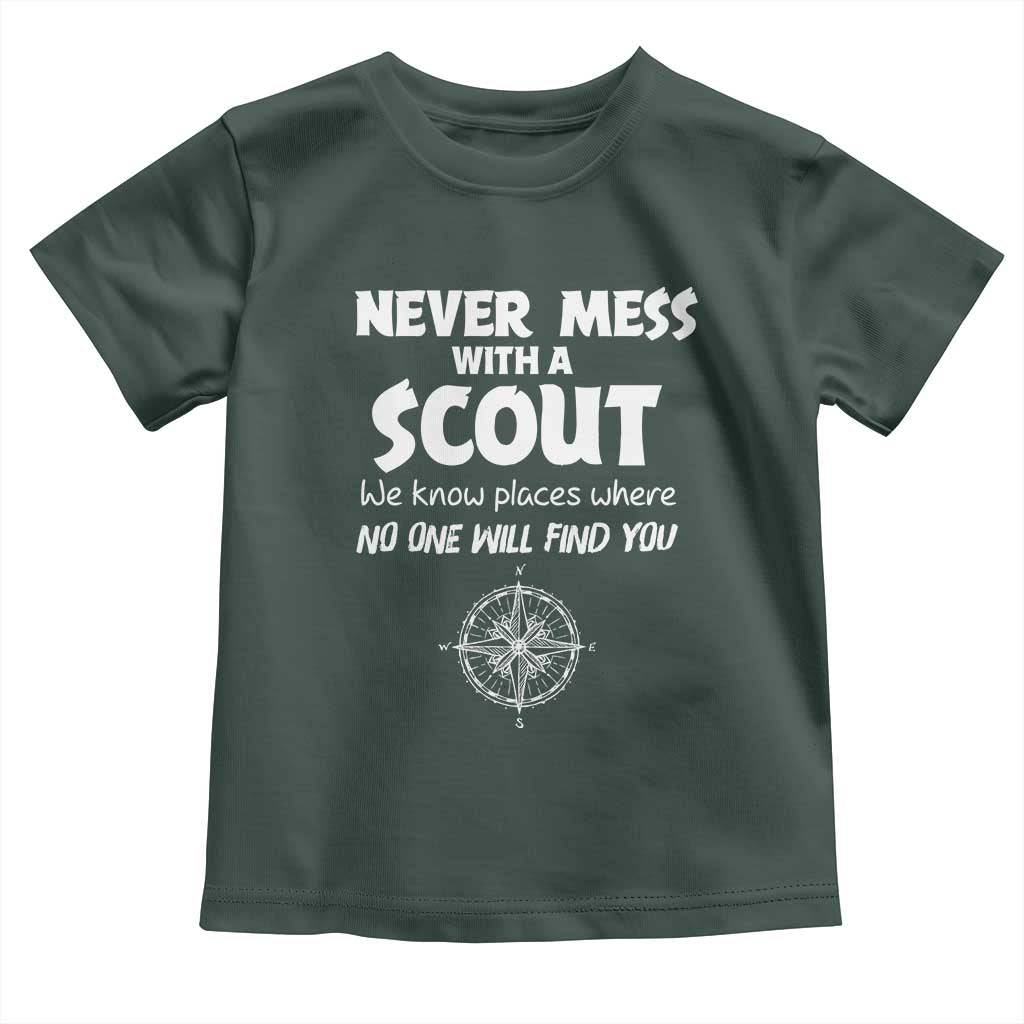 Funny Scout Toddler T Shirt Never Mess With A Scout Compass