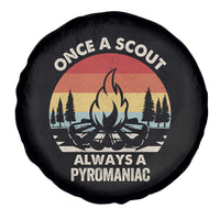 Funny Scout Spare Tire Cover Once A Scout Always A Pyromaniac Adventure Retro
