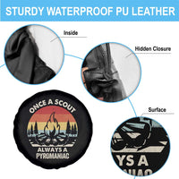 Funny Scout Spare Tire Cover Once A Scout Always A Pyromaniac Adventure Retro