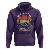 Funny Scout Hoodie Once A Scout Always A Pyromaniac Adventure Retro