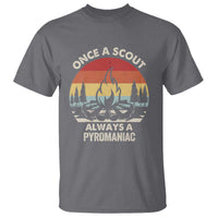 Funny Scout T Shirt Once A Scout Always A Pyromaniac Adventure Retro