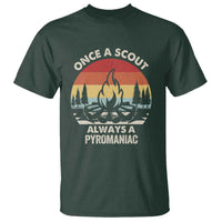 Funny Scout T Shirt Once A Scout Always A Pyromaniac Adventure Retro