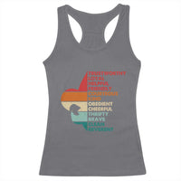 Retro Scout Law Values Racerback Tank Top Vintage Fleur-de-Lis