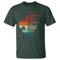 Retro Scout Law Values T Shirt Vintage Fleur-de-Lis