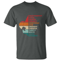 Retro Scout Law Values T Shirt Vintage Fleur-de-Lis