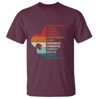 Retro Scout Law Values T Shirt Vintage Fleur-de-Lis