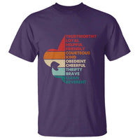 Retro Scout Law Values T Shirt Vintage Fleur-de-Lis
