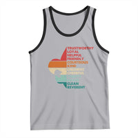 Retro Scout Law Values Tank Top Vintage Fleur-de-Lis