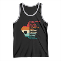 Retro Scout Law Values Tank Top Vintage Fleur-de-Lis
