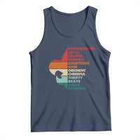 Retro Scout Law Values Tank Top Vintage Fleur-de-Lis