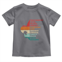 Retro Scout Law Values Toddler T Shirt Vintage Fleur-de-Lis