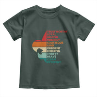 Retro Scout Law Values Toddler T Shirt Vintage Fleur-de-Lis