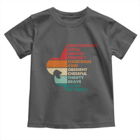 Retro Scout Law Values Toddler T Shirt Vintage Fleur-de-Lis