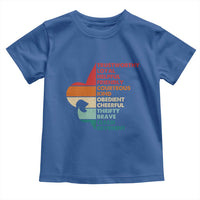 Retro Scout Law Values Toddler T Shirt Vintage Fleur-de-Lis