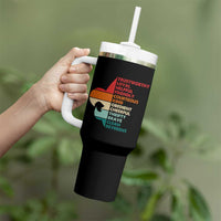 Retro Scout Law Values Tumbler With Handle Vintage Fleur-de-Lis