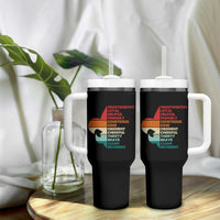 Retro Scout Law Values Tumbler With Handle Vintage Fleur-de-Lis
