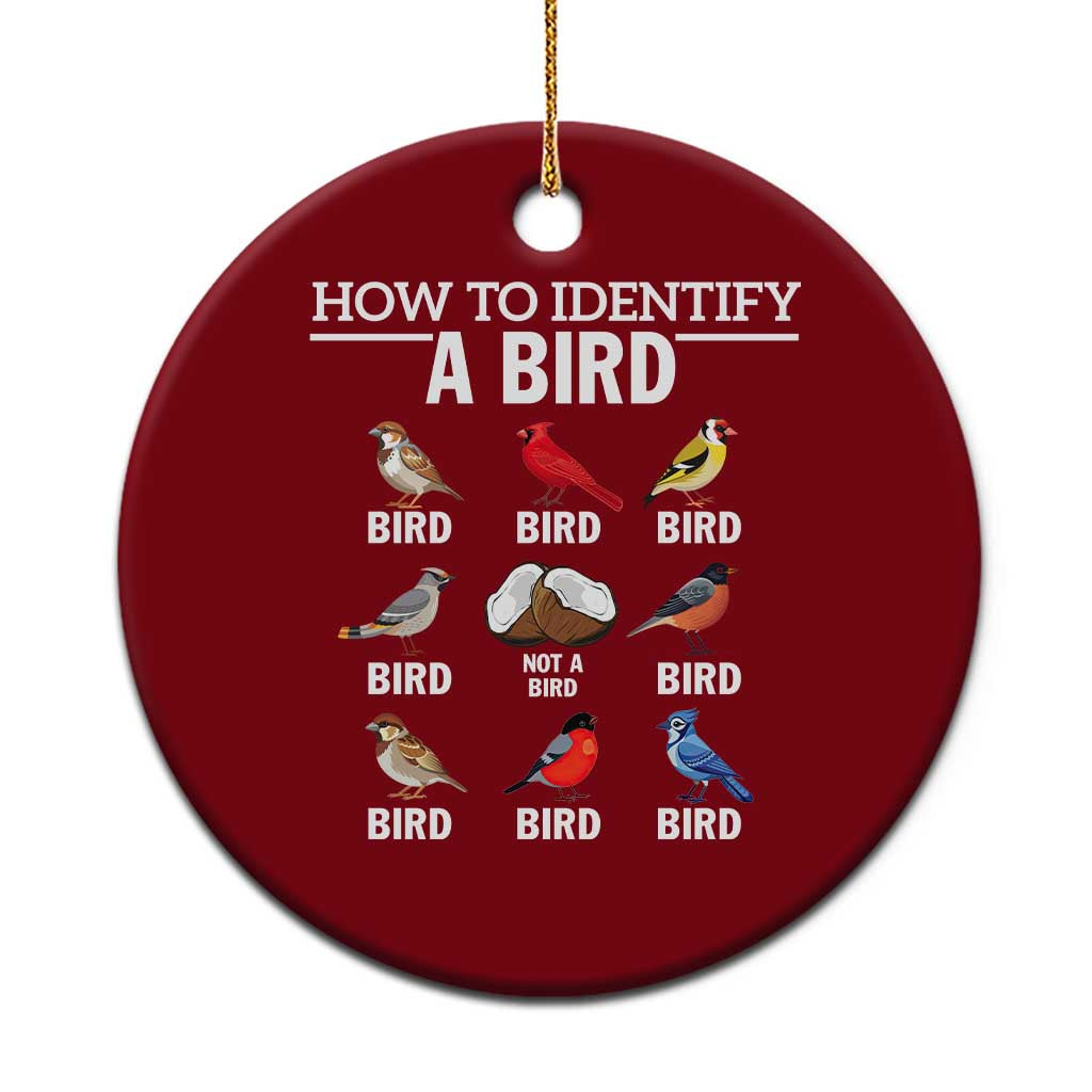 Funny Bird Watching Ceramic Ornament How To Identify A Bird - Wonder Print Shop