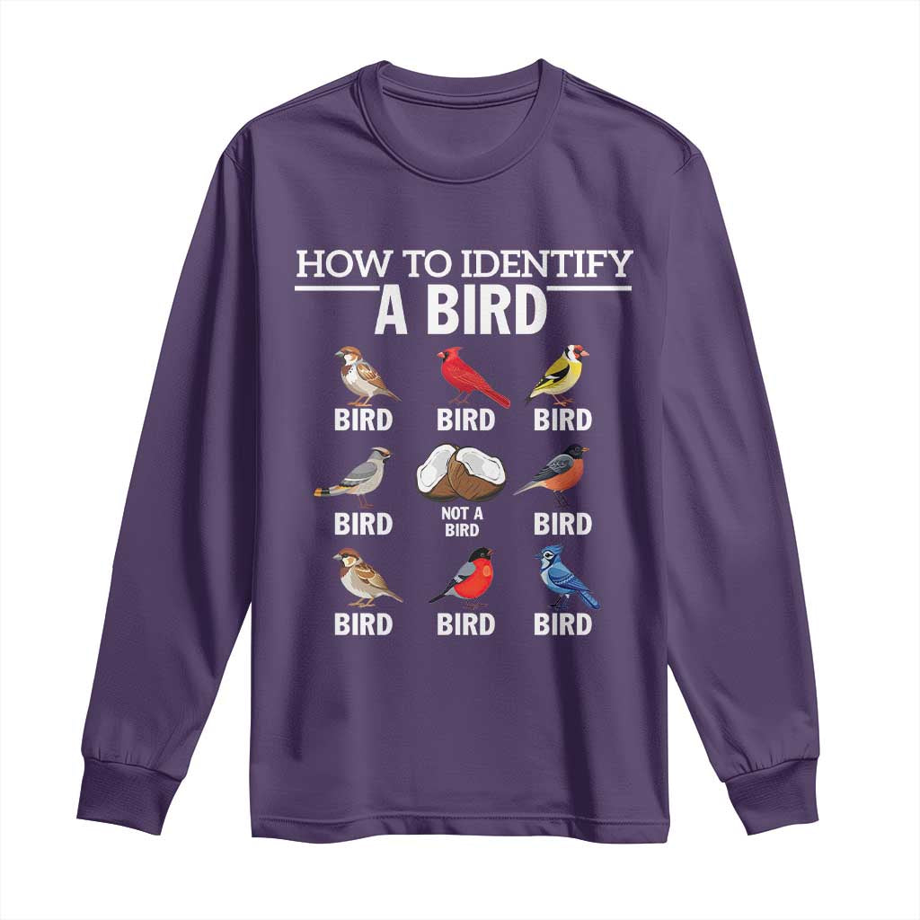 Funny Bird Watching Long Sleeve Shirt How To Identify A Bird