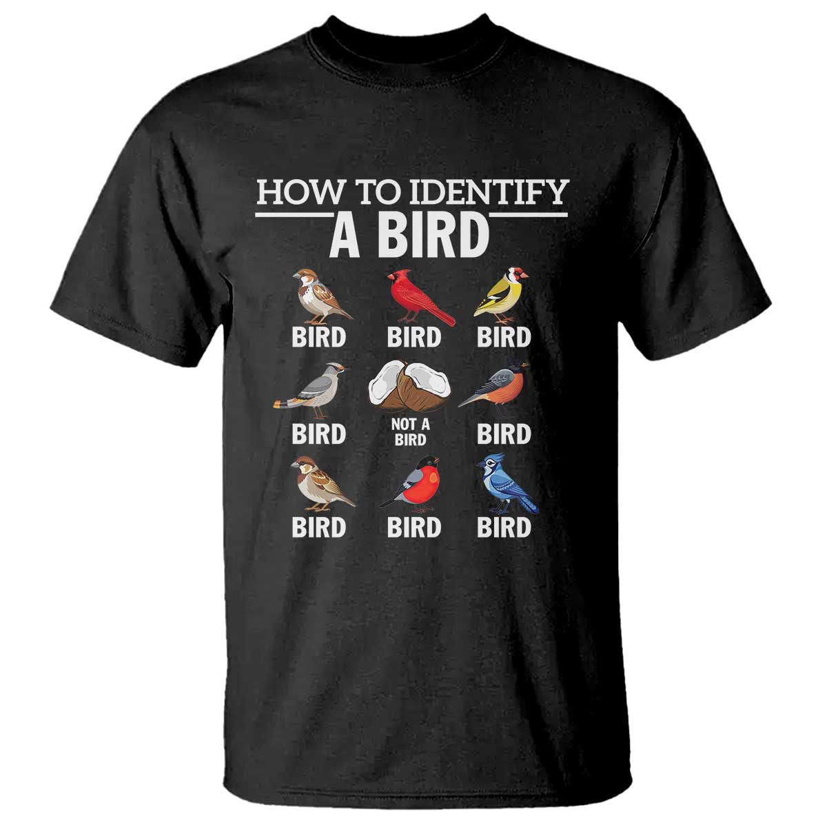 Funny Bird Watching T Shirt How To Identify A Bird