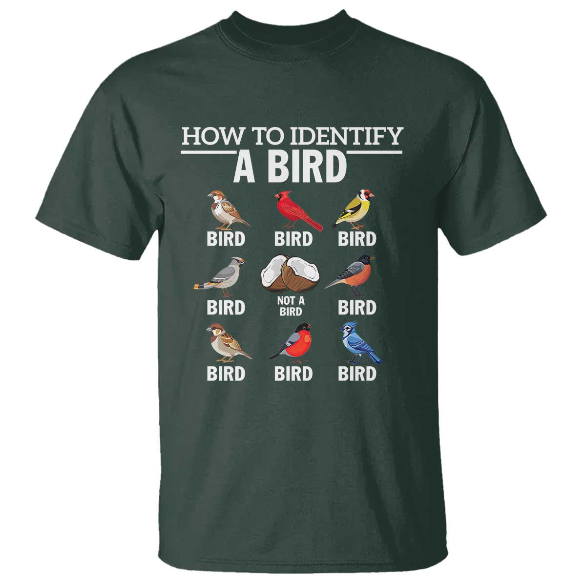 Funny Bird Watching T Shirt How To Identify A Bird