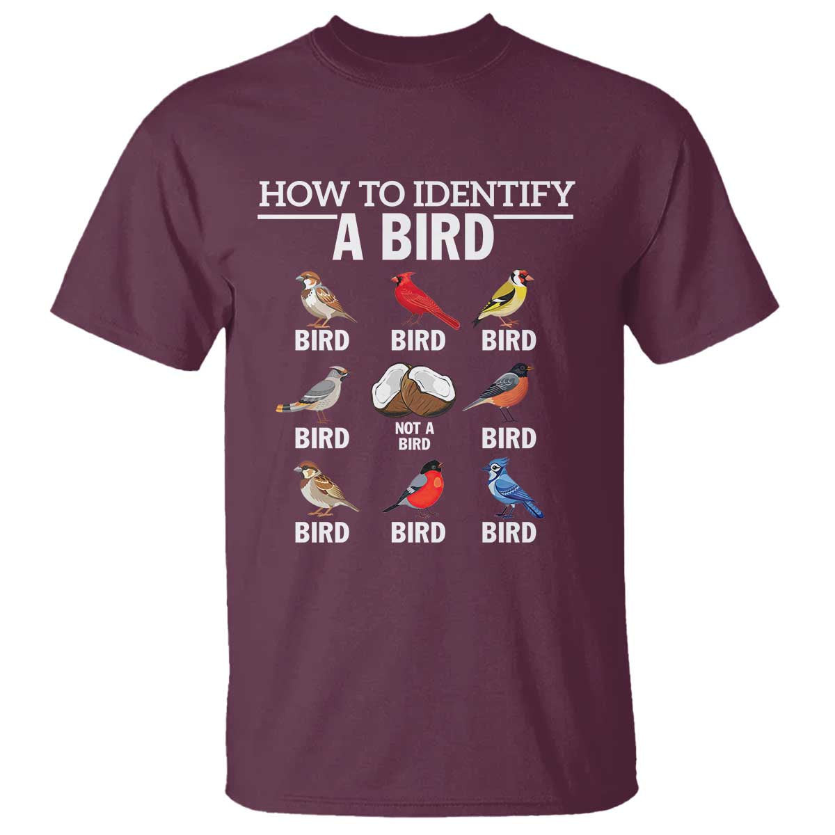 Funny Bird Watching T Shirt How To Identify A Bird