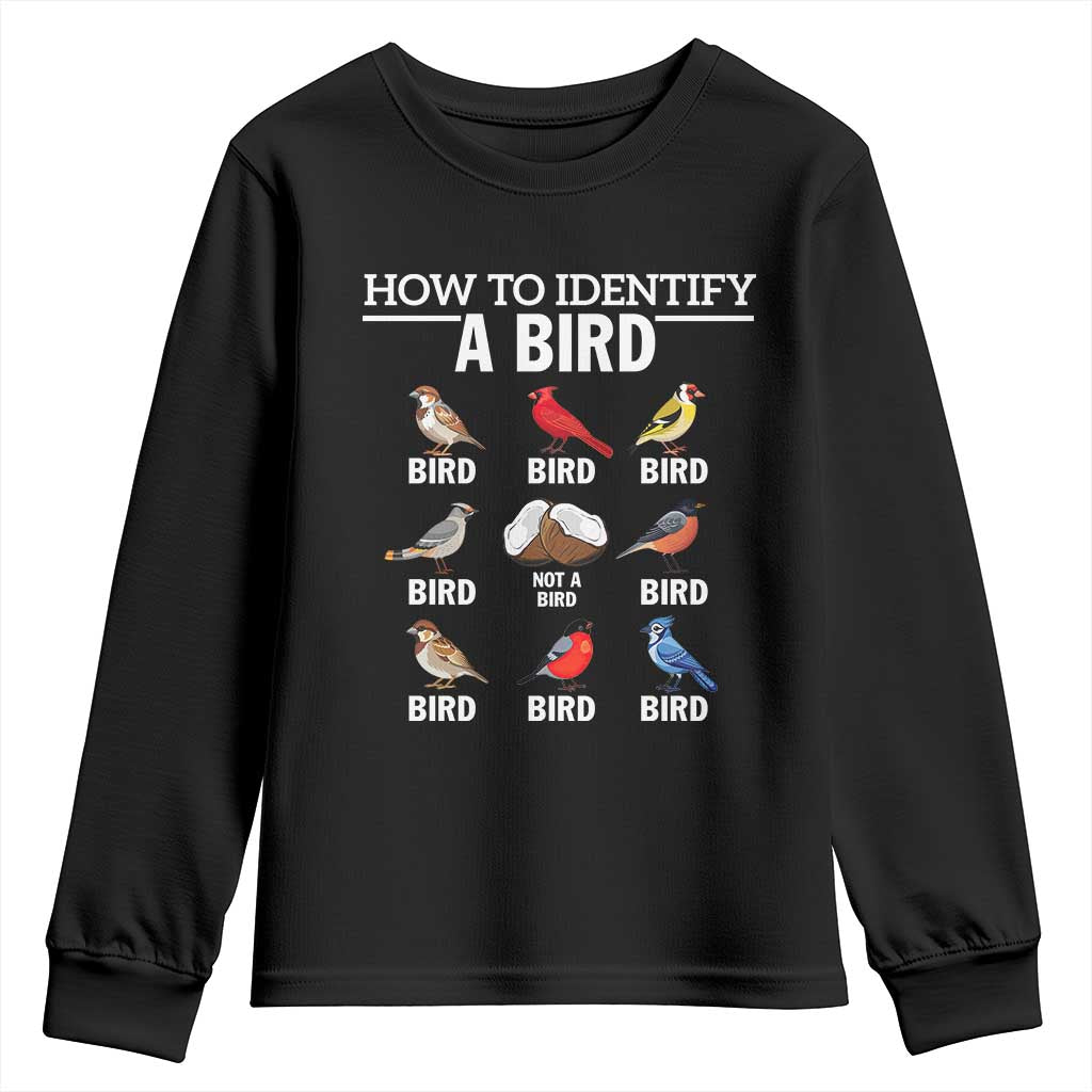 Funny Bird Watching Youth Sweatshirt How To Identify A Bird