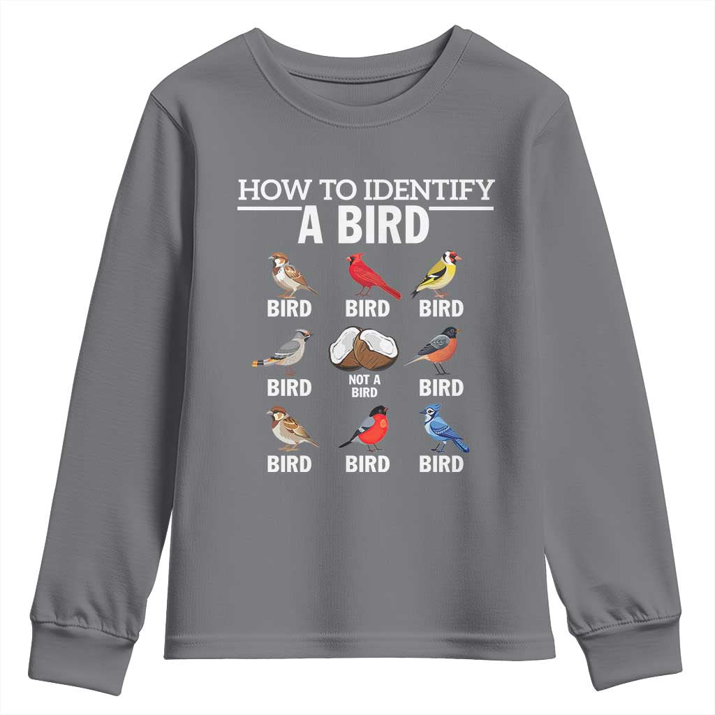 Funny Bird Watching Youth Sweatshirt How To Identify A Bird