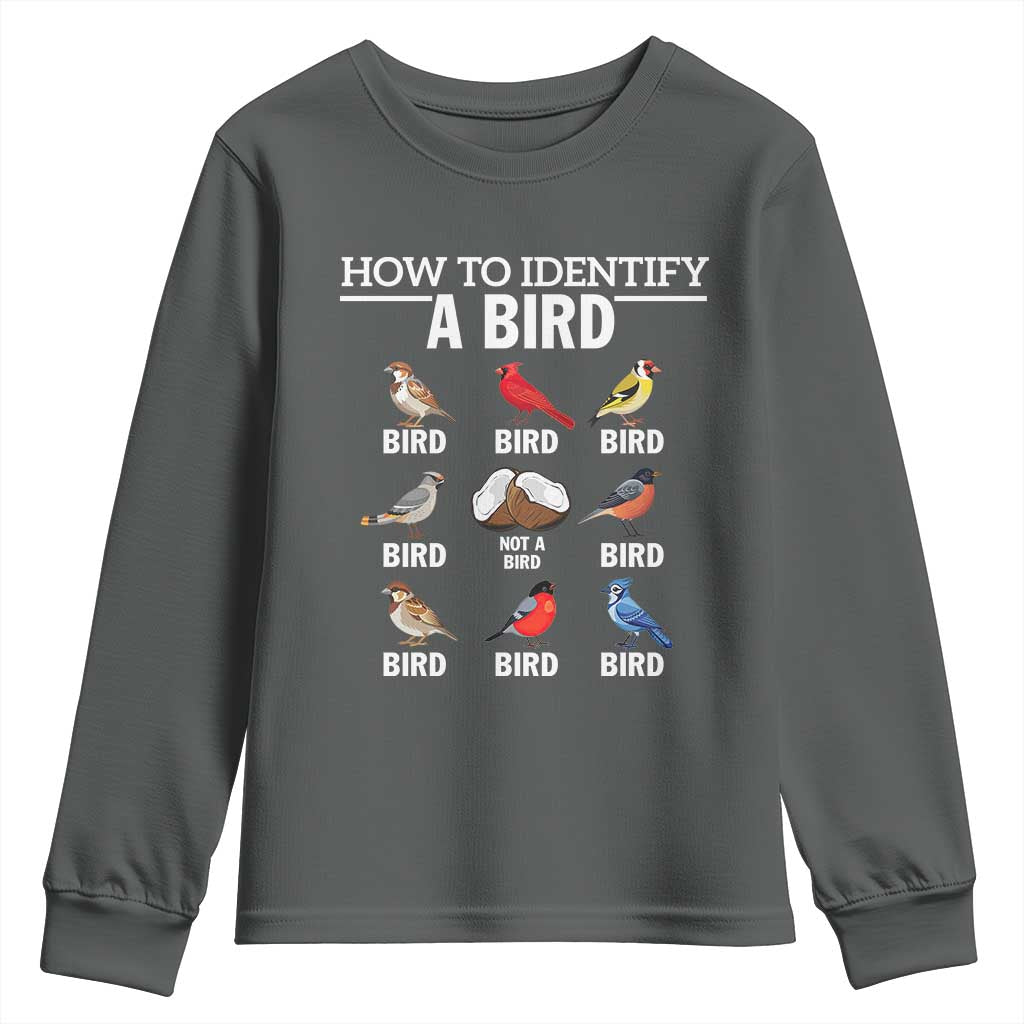 Funny Bird Watching Youth Sweatshirt How To Identify A Bird