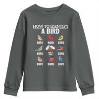 Funny Bird Watching Youth Sweatshirt How To Identify A Bird