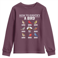 Funny Bird Watching Youth Sweatshirt How To Identify A Bird