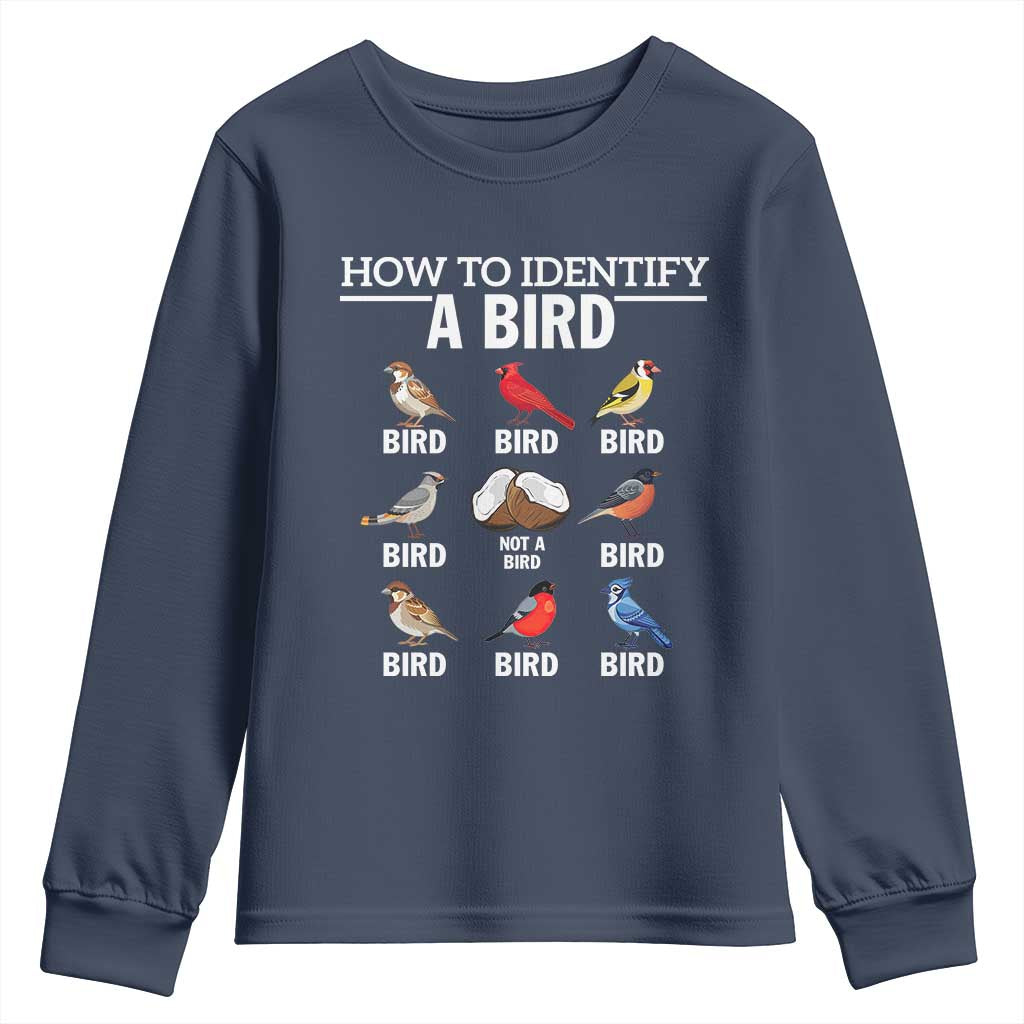 Funny Bird Watching Youth Sweatshirt How To Identify A Bird
