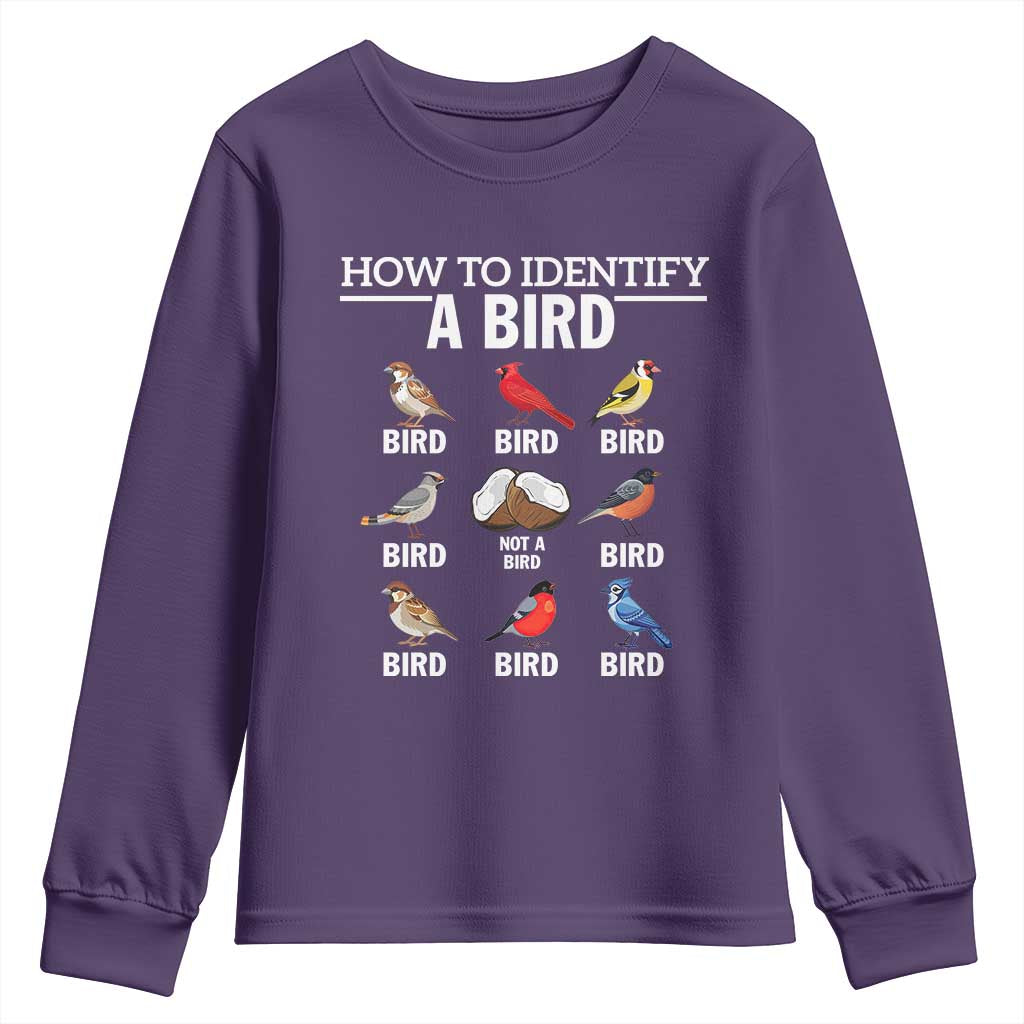 Funny Bird Watching Youth Sweatshirt How To Identify A Bird