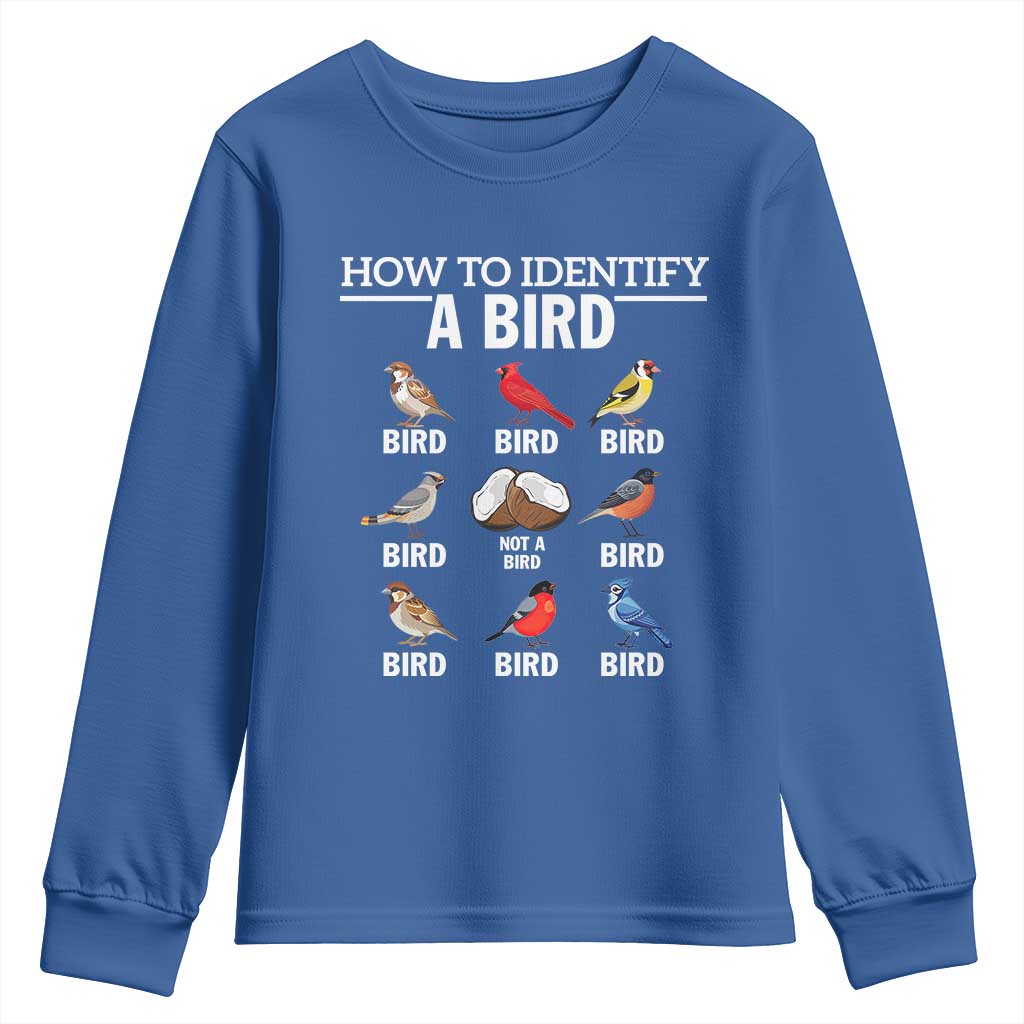 Funny Bird Watching Youth Sweatshirt How To Identify A Bird