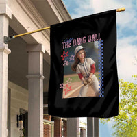 Hit The Dang Ball Funny Doll Baseball Graphic Garden Flag Sassy Sports Fan Gift
