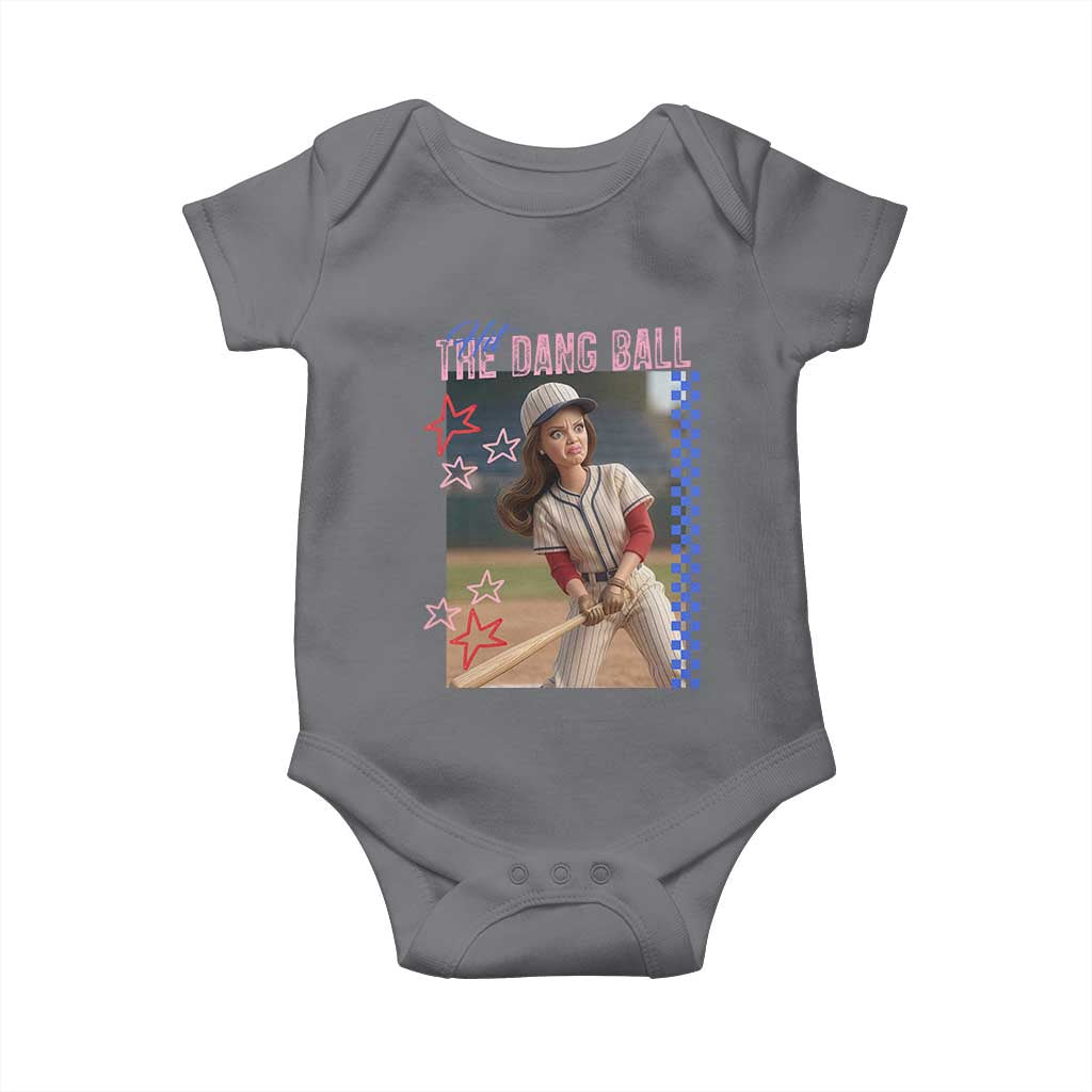 Hit The Dang Ball Funny Doll Baseball Graphic Baby Onesie Sassy Sports Fan Gift