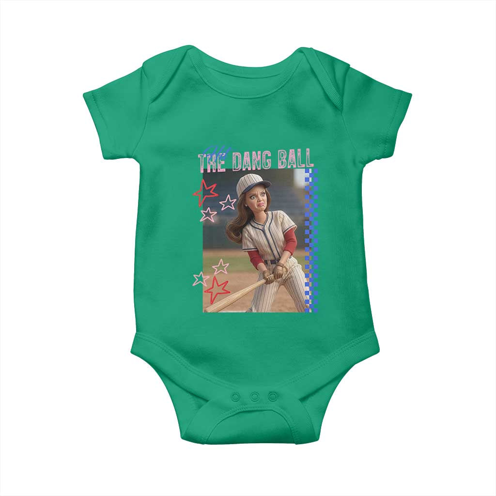 Hit The Dang Ball Funny Doll Baseball Graphic Baby Onesie Sassy Sports Fan Gift