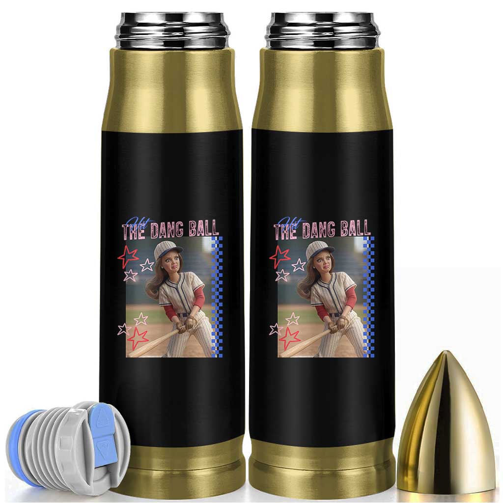 Hit The Dang Ball Funny Doll Baseball Graphic Bullet Tumbler Sassy Sports Fan Gift