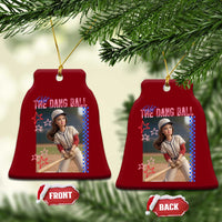 Hit The Dang Ball Funny Doll Baseball Graphic Ceramic Ornament Sassy Sports Fan Gift