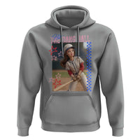 Hit The Dang Ball Funny Doll Baseball Graphic Hoodie Sassy Sports Fan Gift
